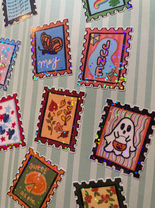 Sending Seasons Stamp Classic Sticker Sheet