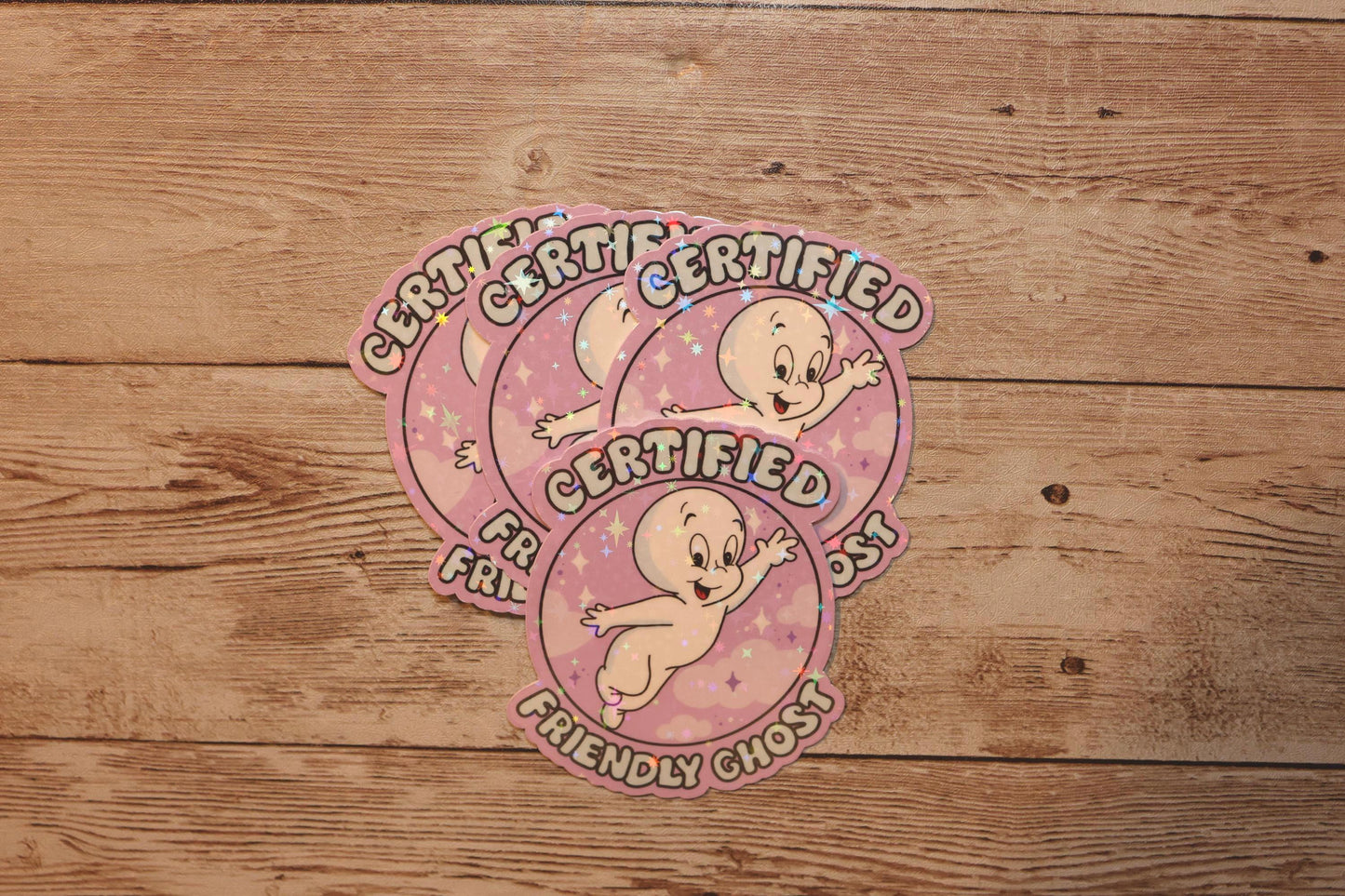 Certified Friendly Ghost Vinyl Sticker