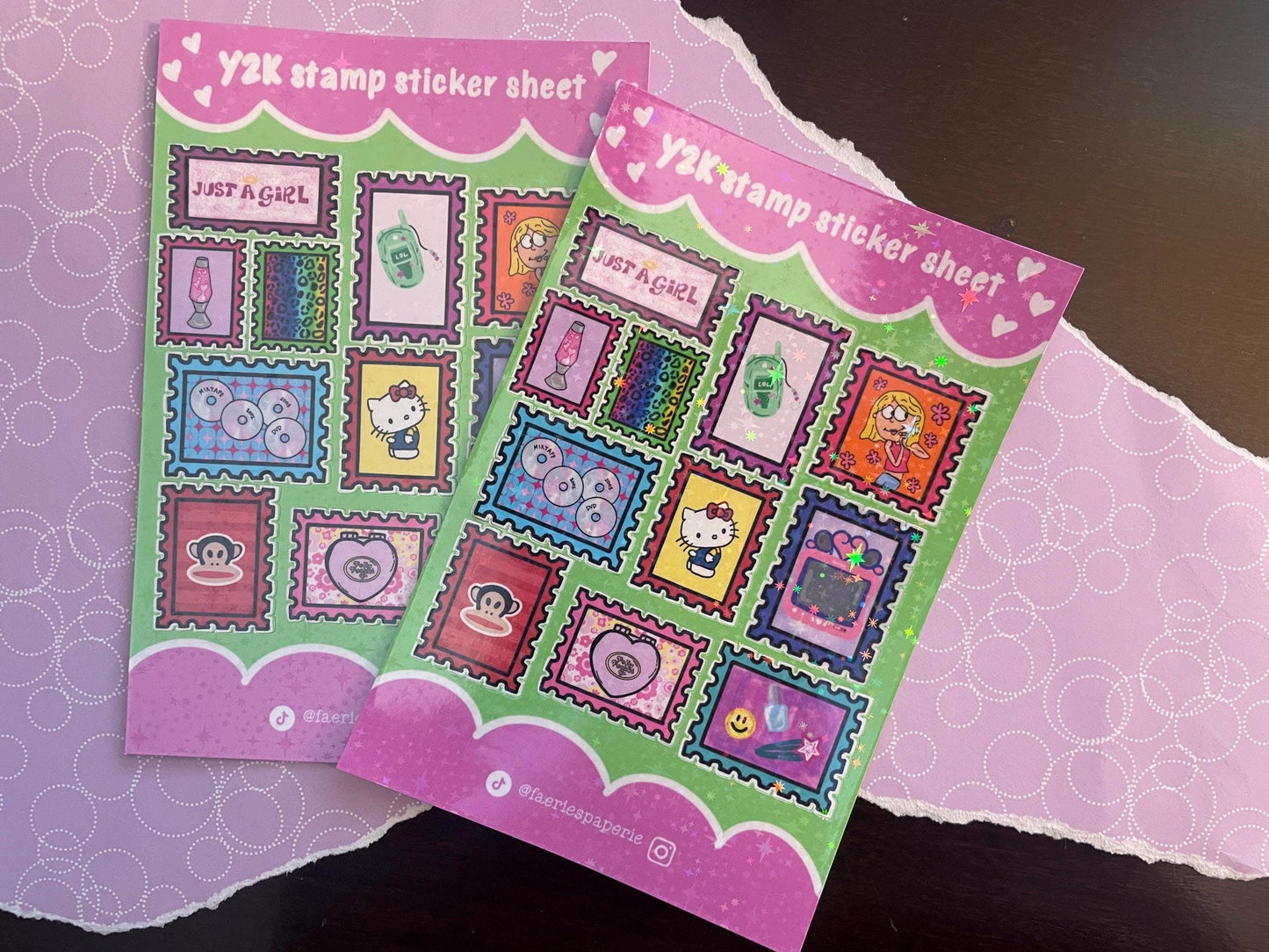 Y2K Stamp Classic Sticker Sheet