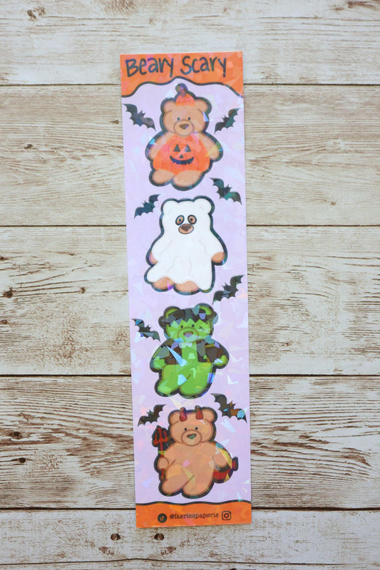 Beary Scary Skinny Sticker Sheet