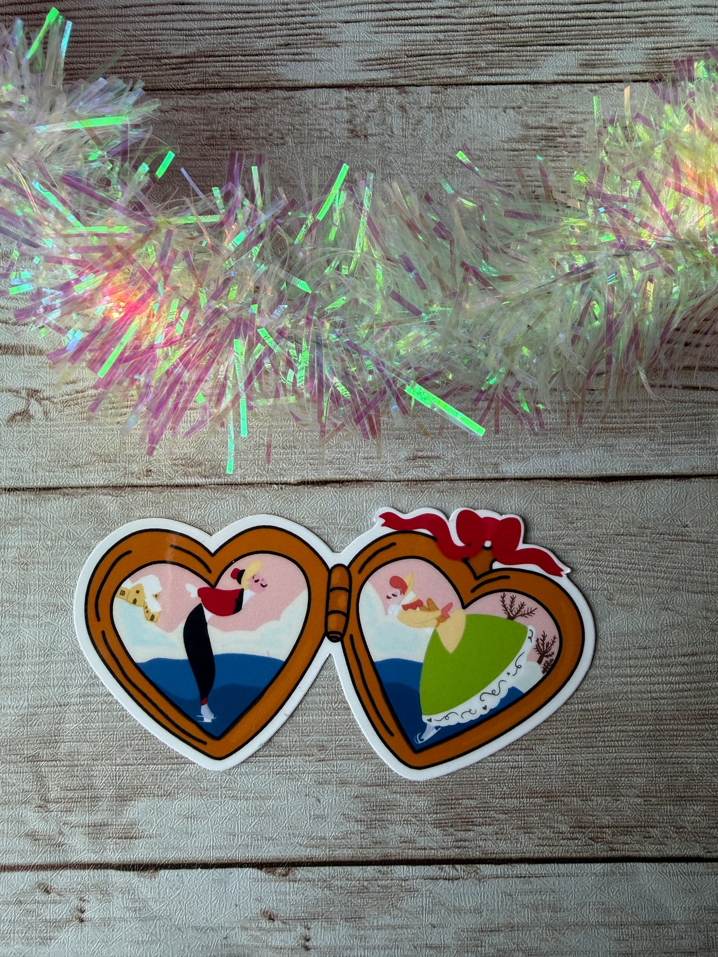 Holiday Locket Lovers Vinyl Stickers