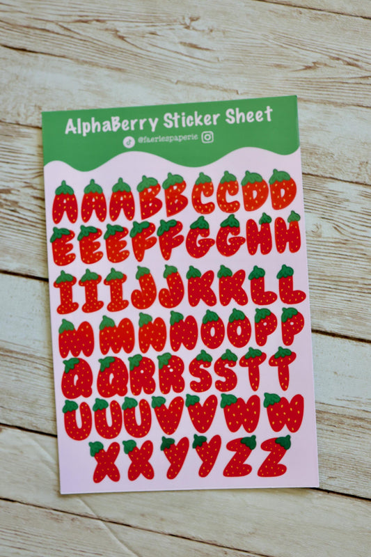 Alphaberry Classic Sticker Sheet