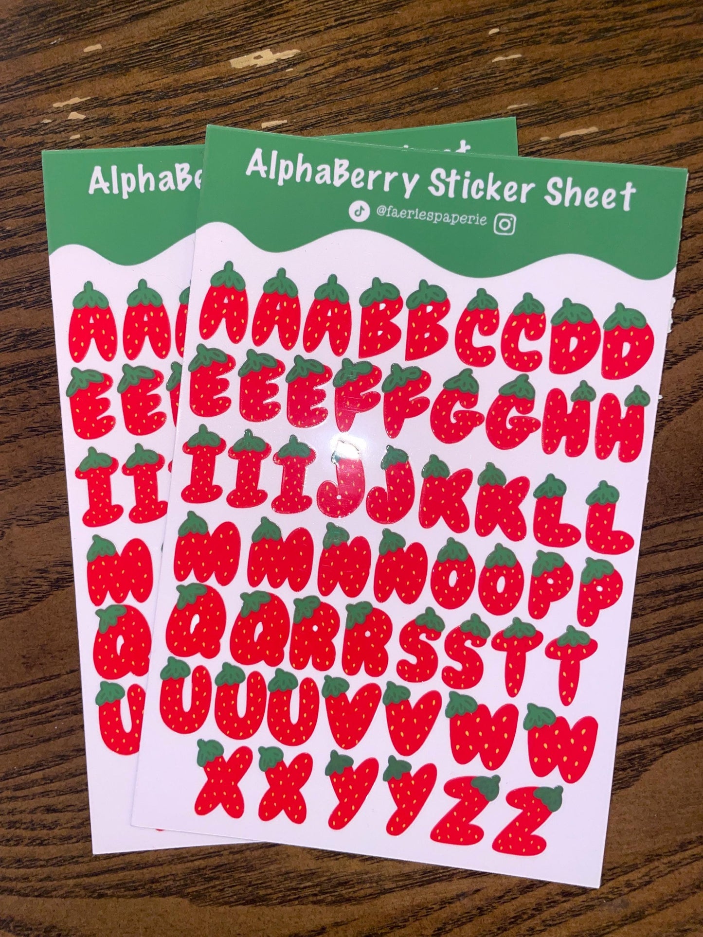 Alphaberry Classic Sticker Sheet