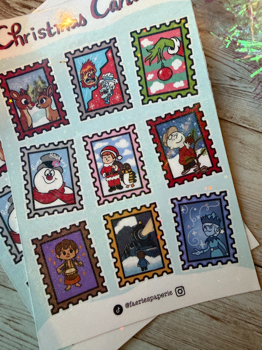 Christmas Cartoons Stamp Classic Sticker Sheet