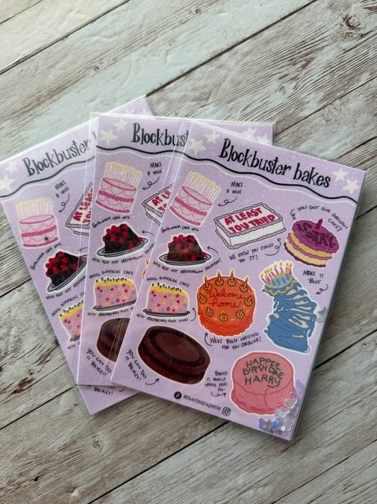 Blockbuster Bakes Classic Sticker Sheet