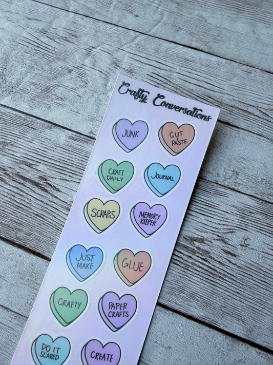 Crafty Conversations Skinny Sticker Sheet
