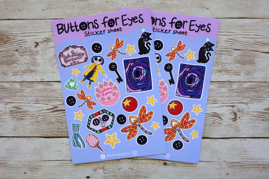 Buttons For Eyes Classic Sticker Sheet