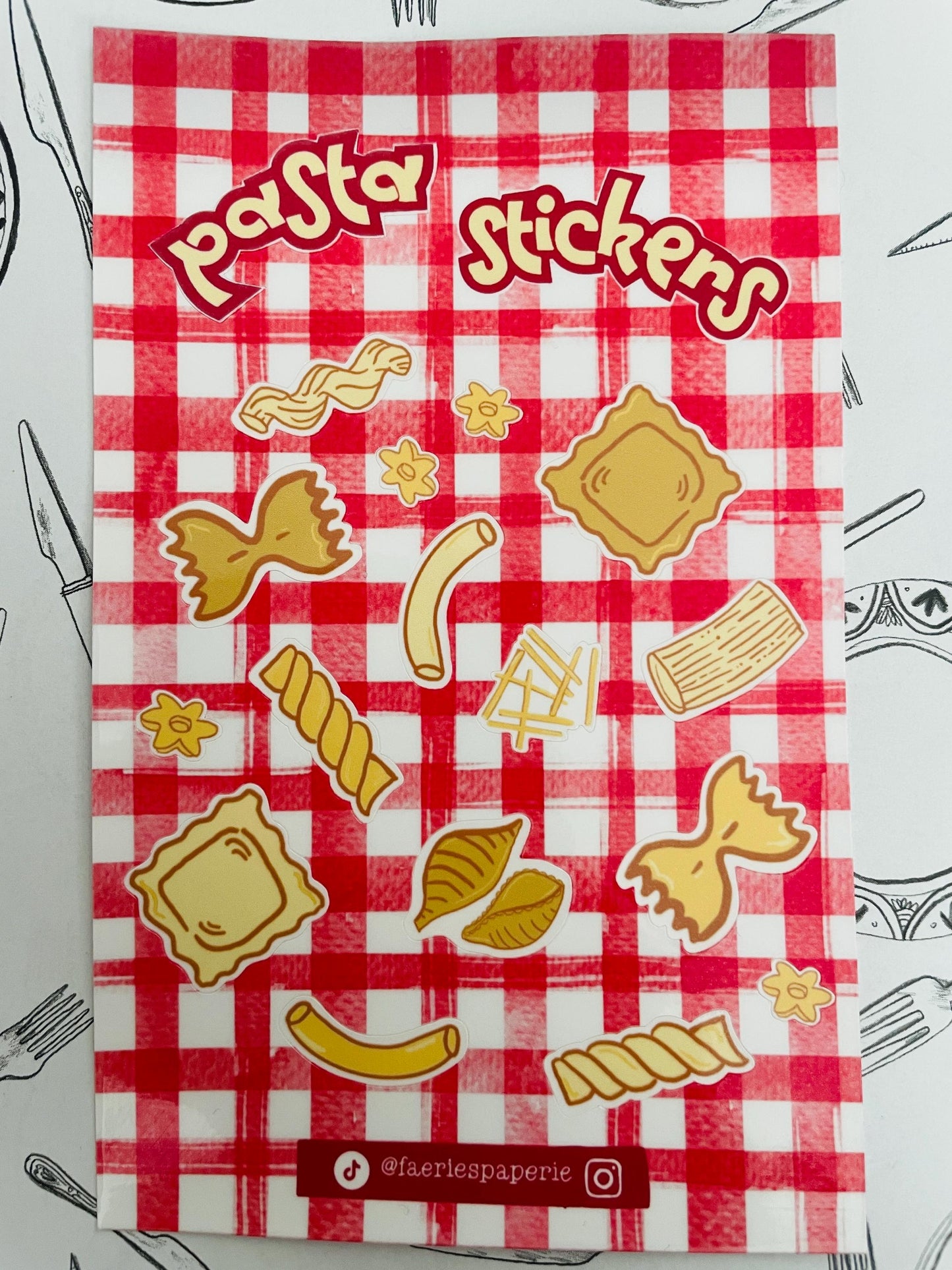 Pasta Classic Sticker Sheet