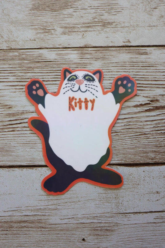 Boo Kitty Vinyl Sticker