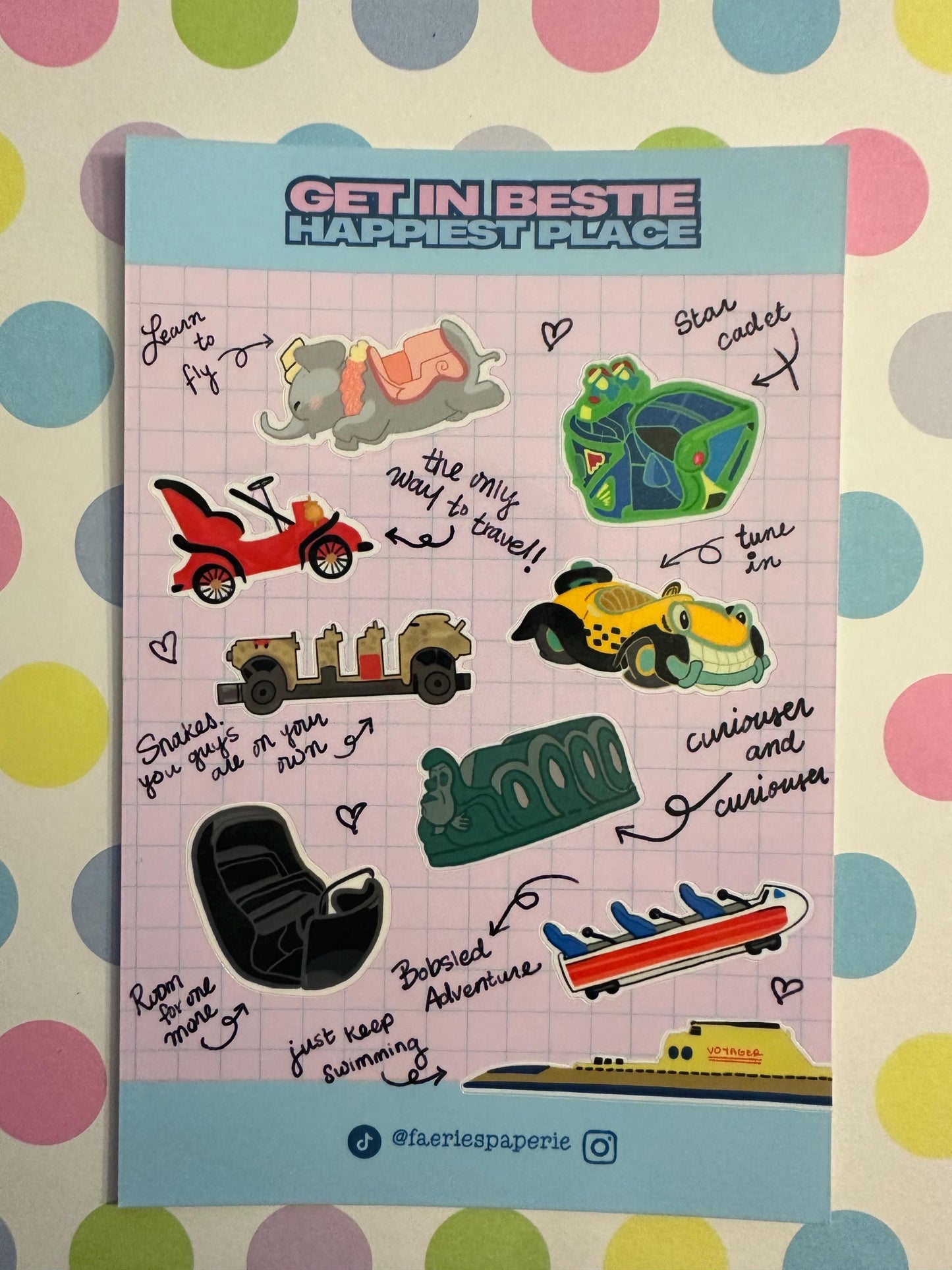Get In Bestie Classic Sticker Sheet
