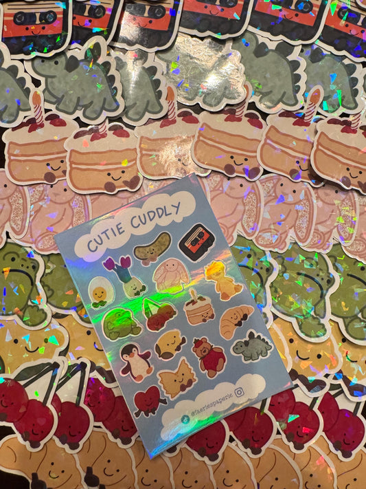 Cutie Cuddly Original Classic Sticker Sheet