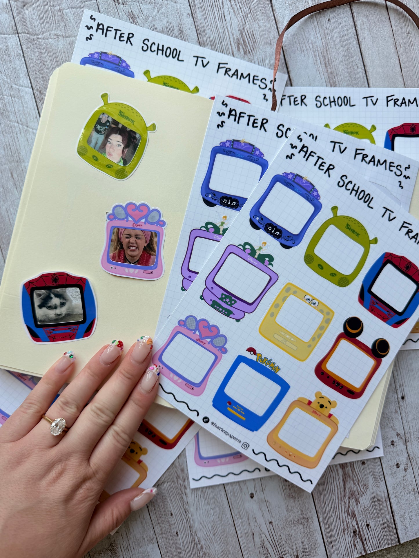 After School TV Frames Jumbo Sticker Sheet