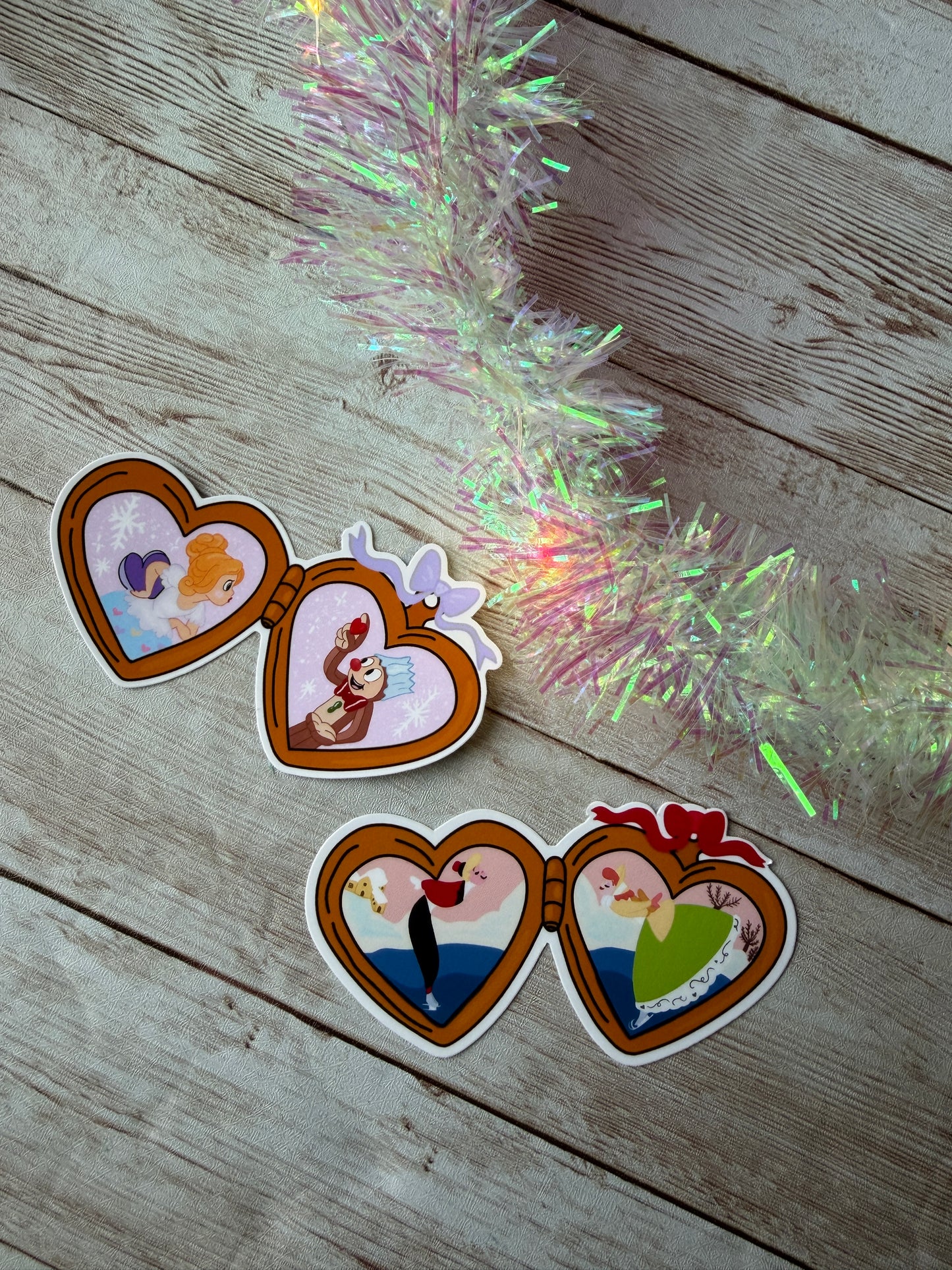 Holiday Locket Lovers Vinyl Stickers