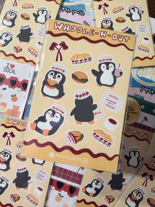 Waddle In Out Classic Sticker Sheet