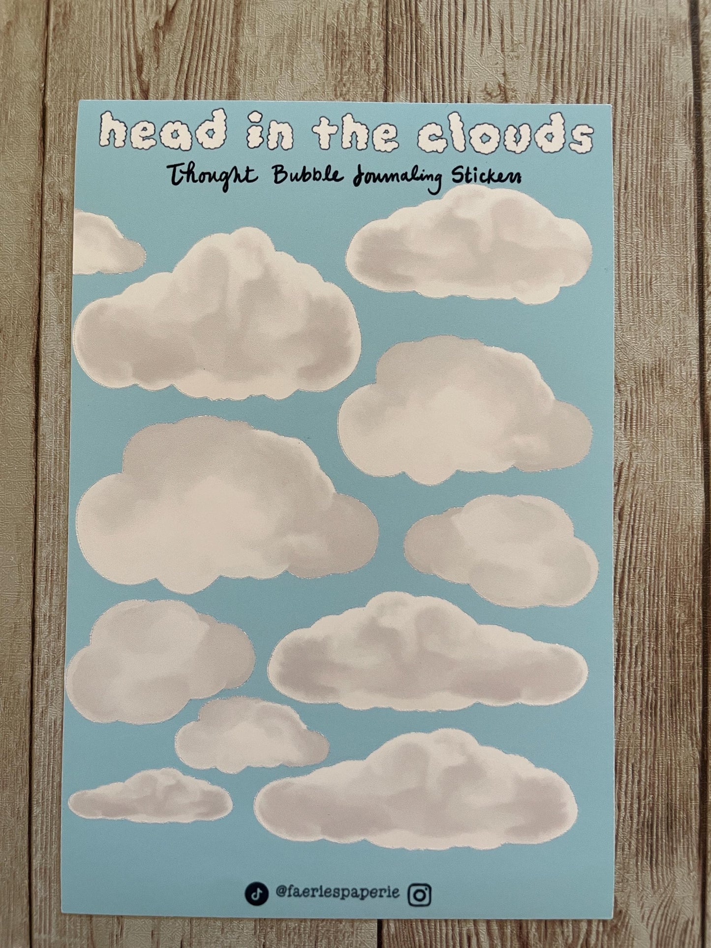 Head in the Clouds Thought Bubble Classic Sticker Sheet