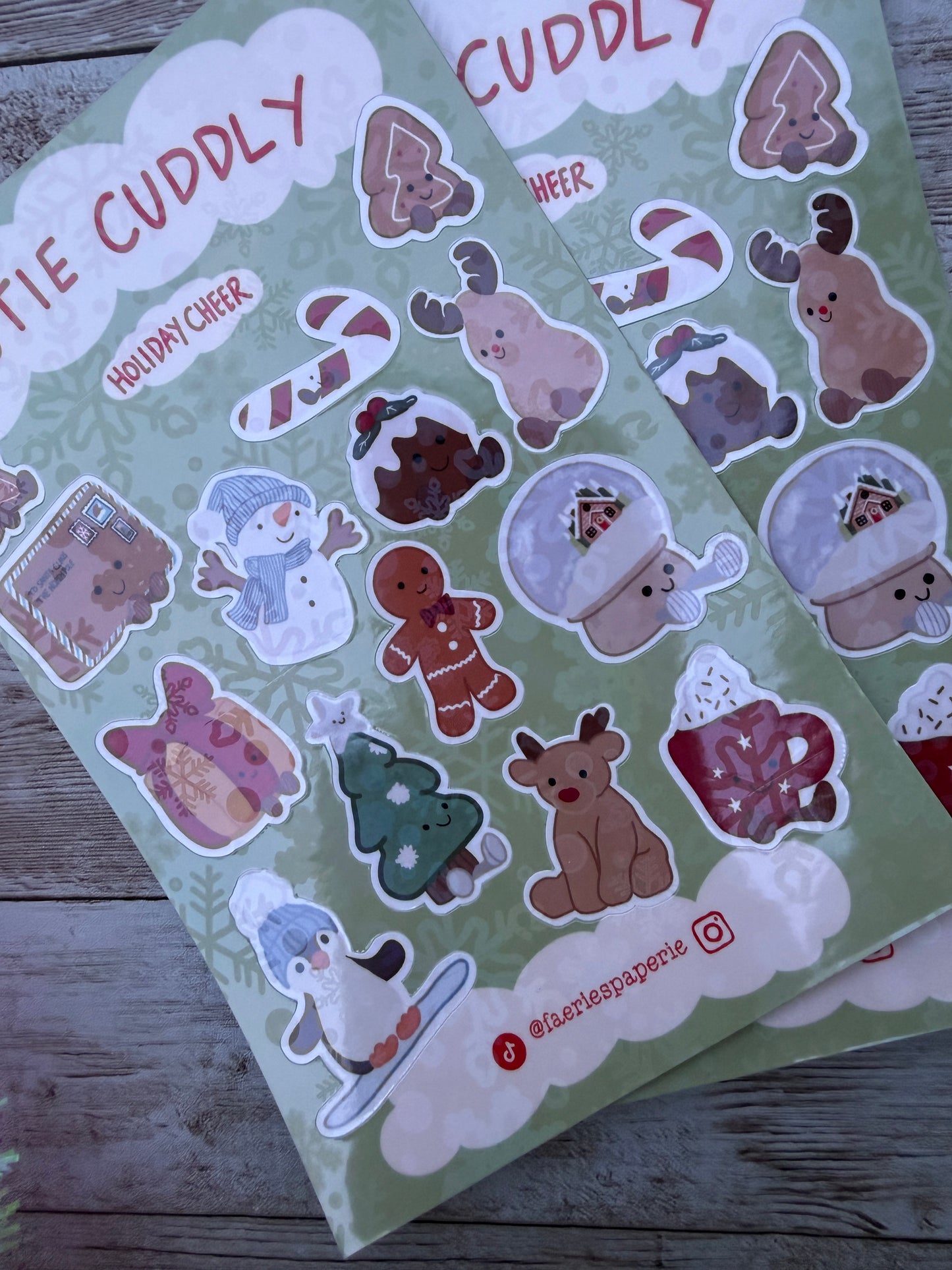 Cutie Cuddly Holiday Cheer Classic Sticker Sheet
