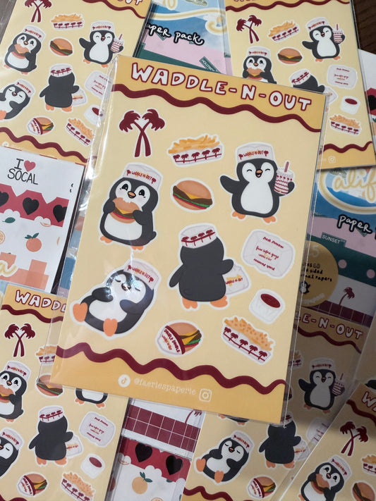 Waddle In Out Classic Sticker Sheet