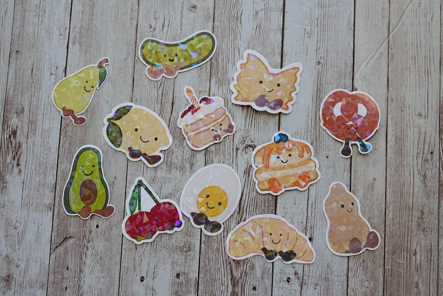 Food Themed Cutie Cuddly Vinyl Stickers