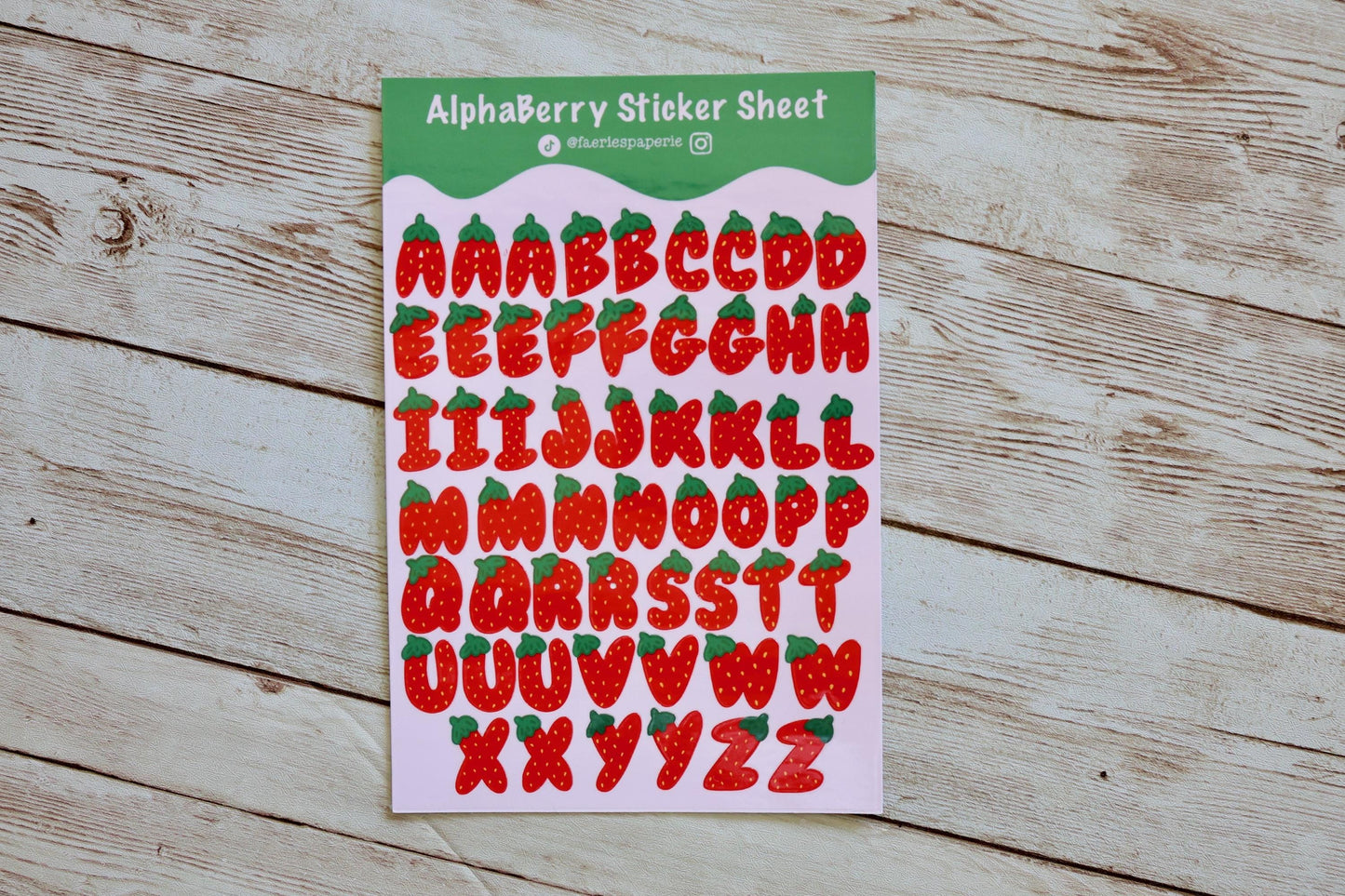 Alphaberry Classic Sticker Sheet