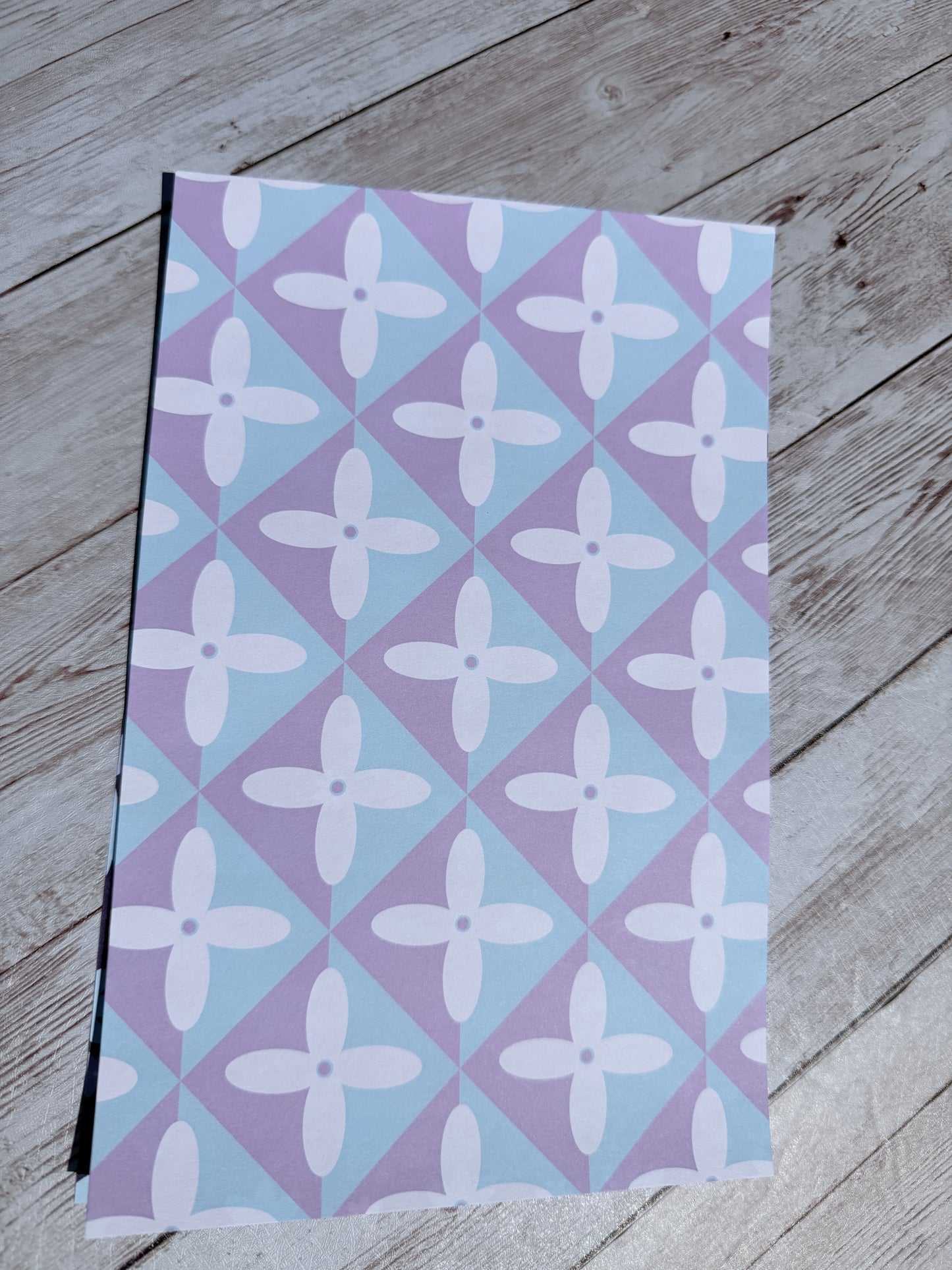 Navy and Periwinkle Florals Journal/Scrapbook Paper