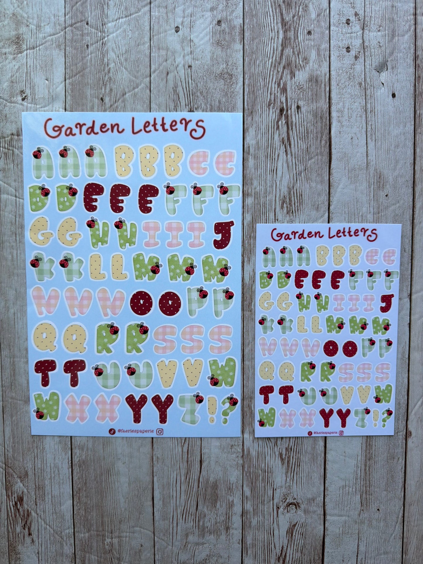 Garden Letters Sticker Sheet