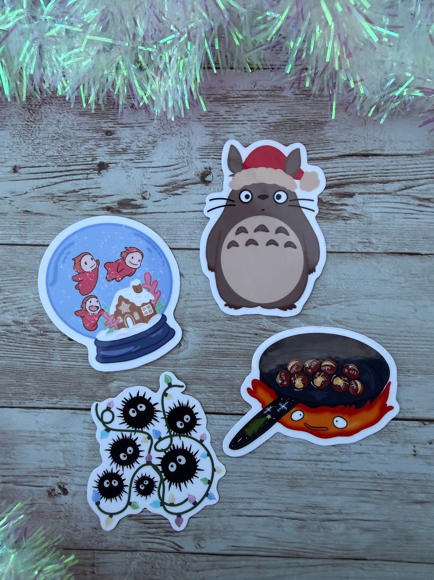 A Very Ghibli Christmas Vinyl Stickers