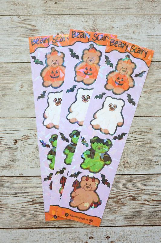 Beary Scary Skinny Sticker Sheet