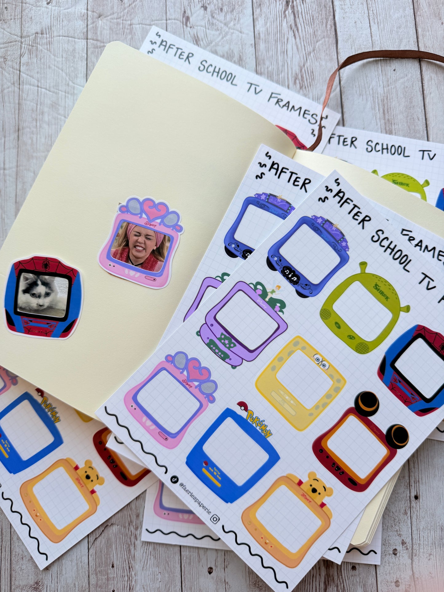 After School TV Frames Jumbo Sticker Sheet