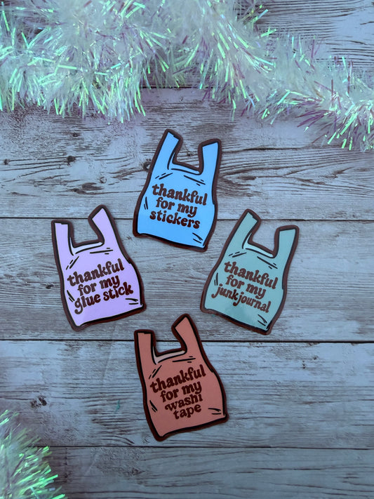 Thankful For Crafty Totes Vinyl Stickers