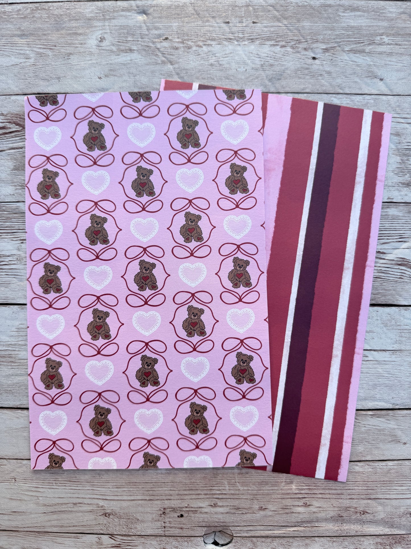Bears & Bows Junk Journal/Scrapbook Paper