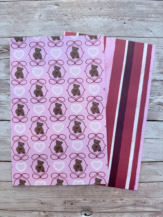 Bears & Bows Junk Journal/Scrapbook Paper