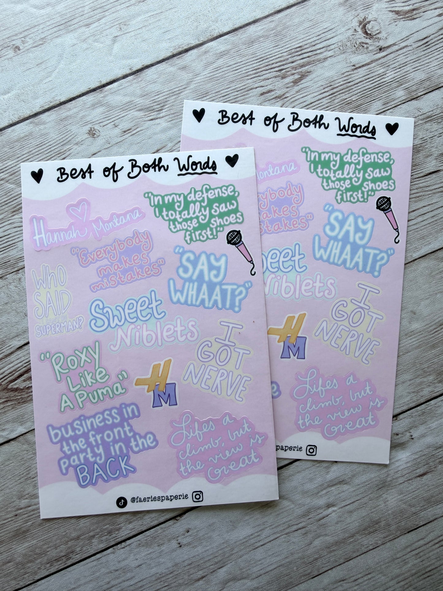 Best of Both WORDS Classic Sticker Sheet