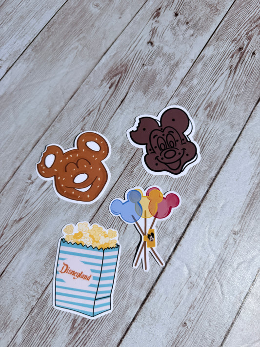 Parkside Bites Theme Park Snacks Vinyl Sticker Collection