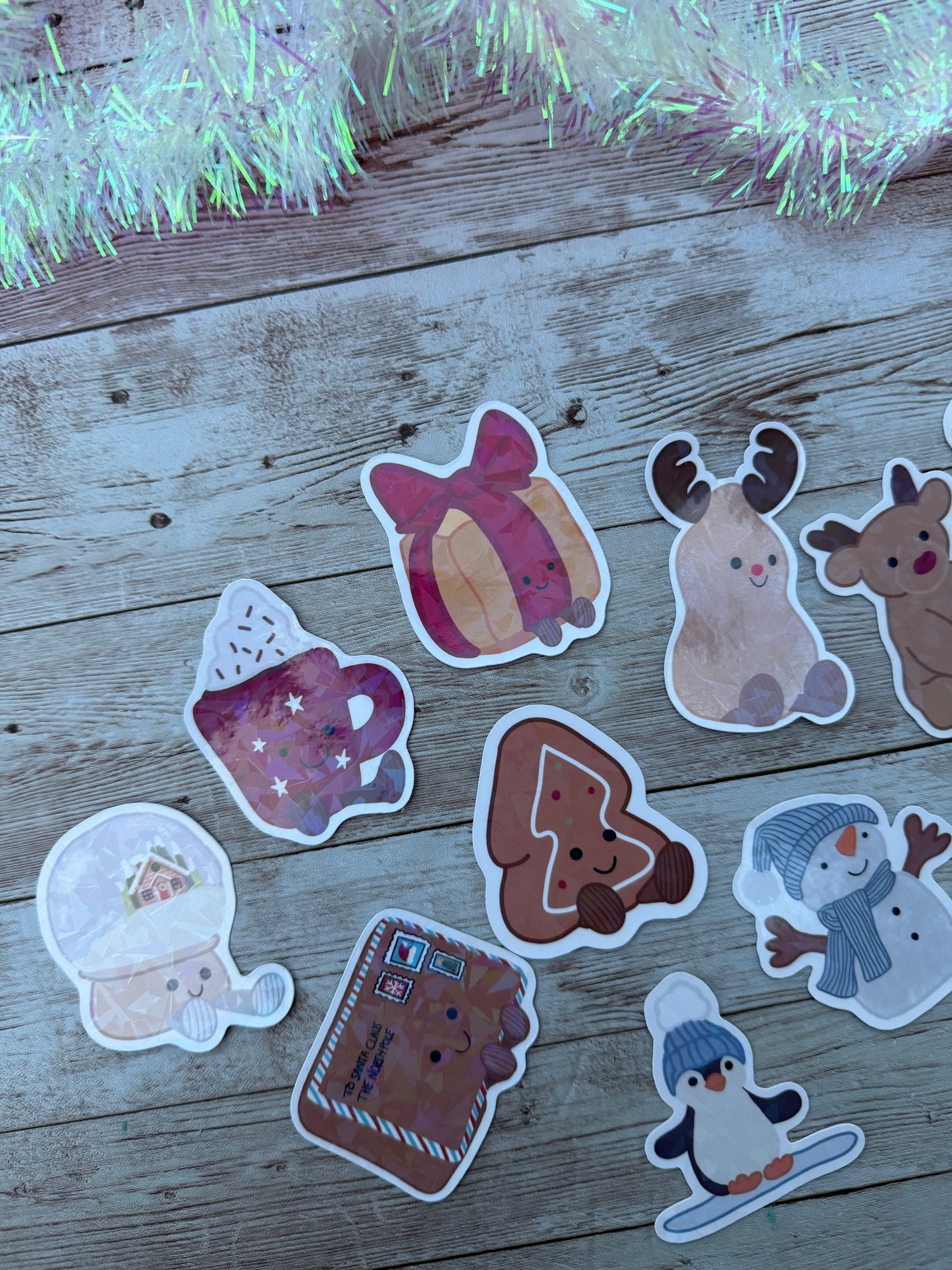 Holiday Themed Cutie Cuddly Vinyl Stickers