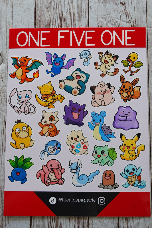 151 Jumbo Sticker Sheet
