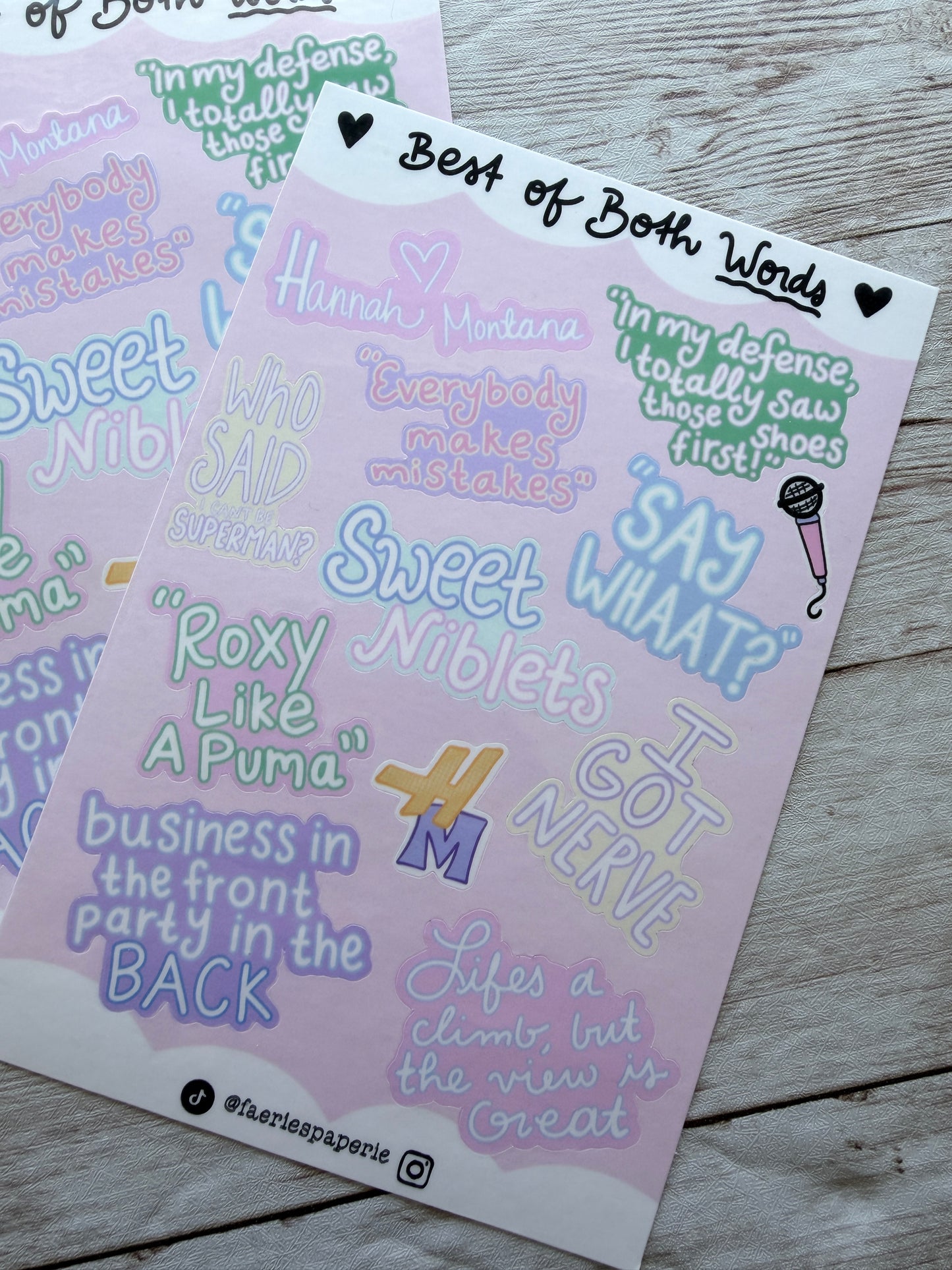 Best of Both WORDS Classic Sticker Sheet