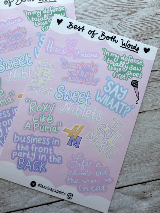 Best of Both WORDS Classic Sticker Sheet