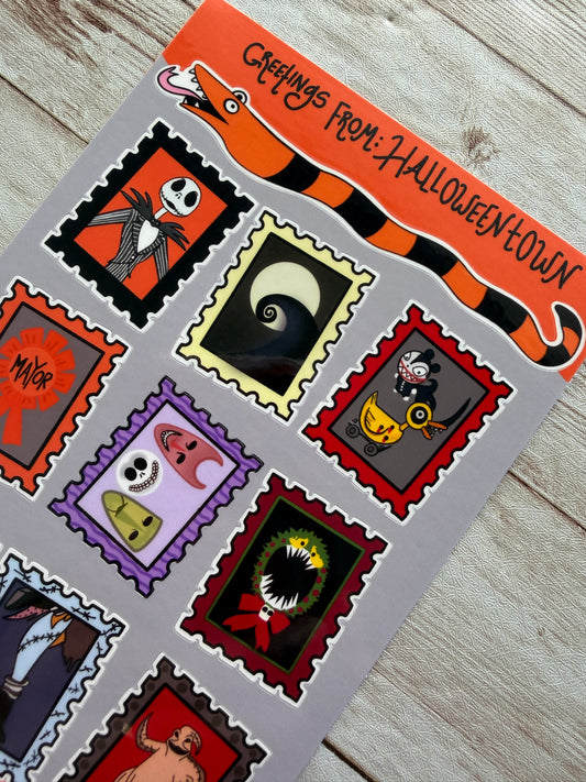 Greetings From Halloweentown Stamp Classic Sticker Sheet
