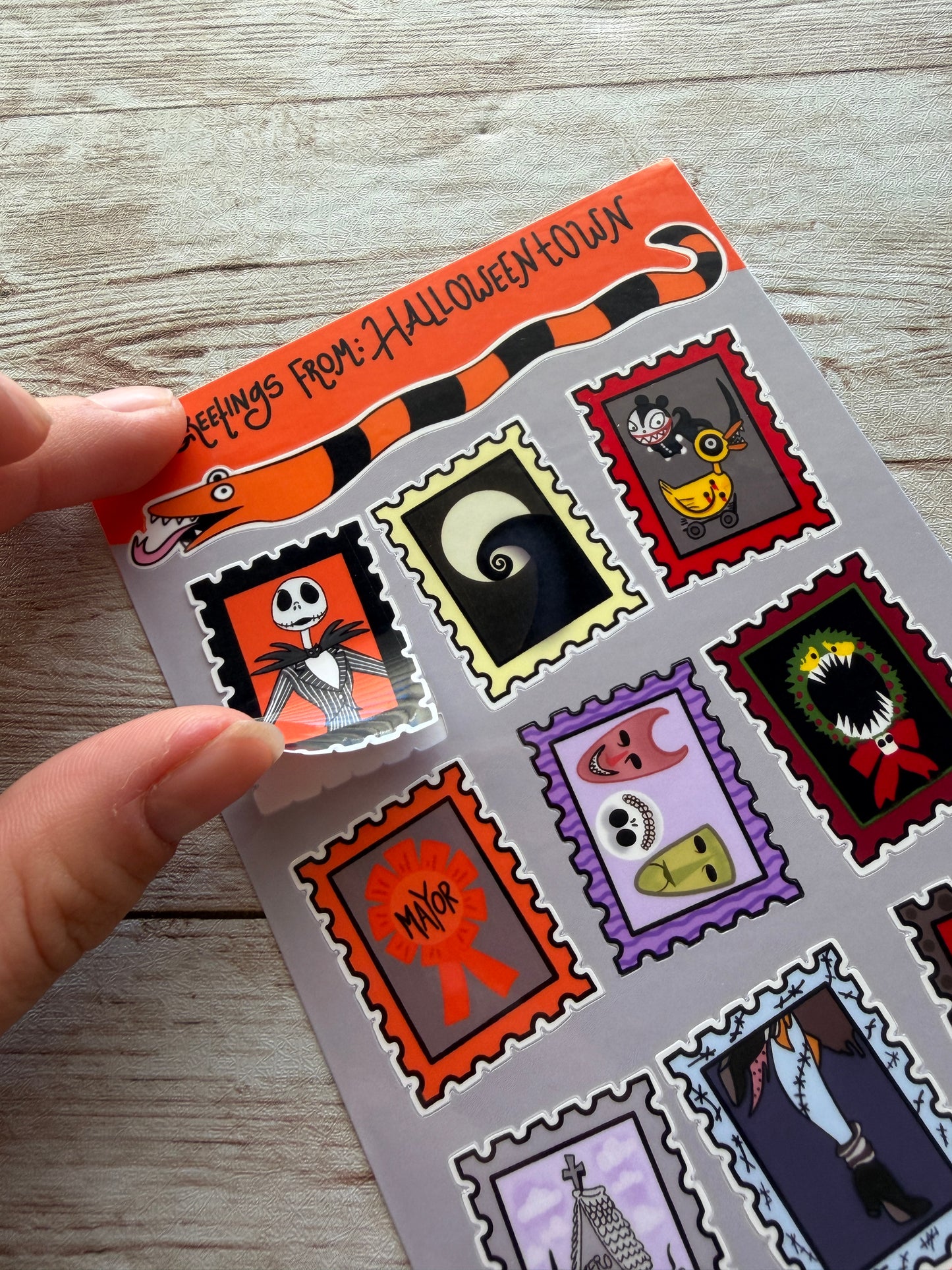 Greetings From Halloweentown Stamp Classic Sticker Sheet