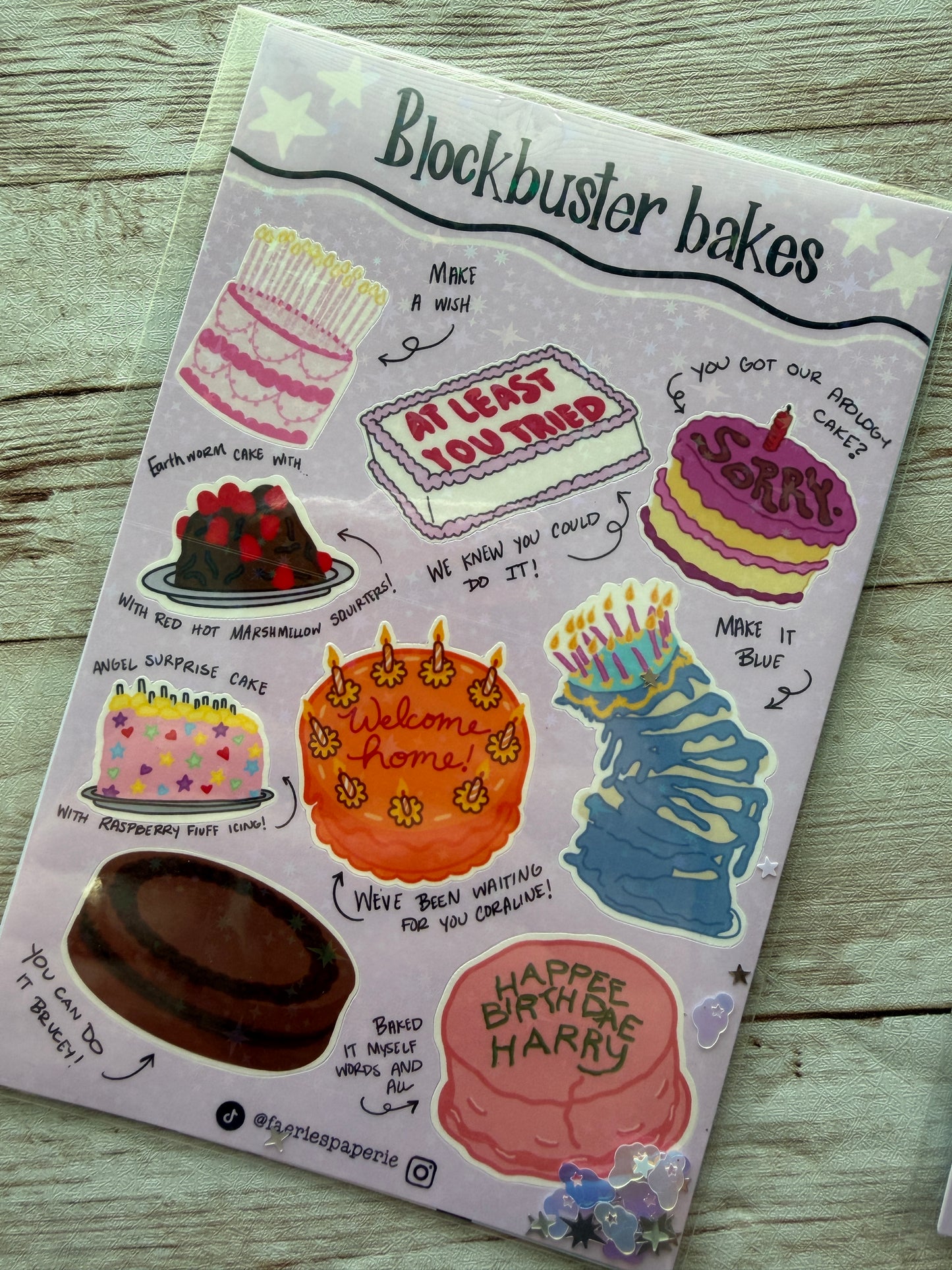 Blockbuster Bakes Classic Sticker Sheet