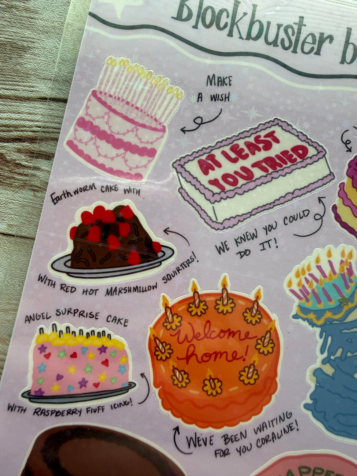 Blockbuster Bakes Classic Sticker Sheet