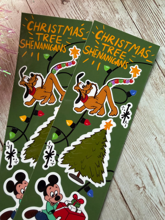 Christmas Tree Shenanigans Skinny Holiday Sticker Sheet