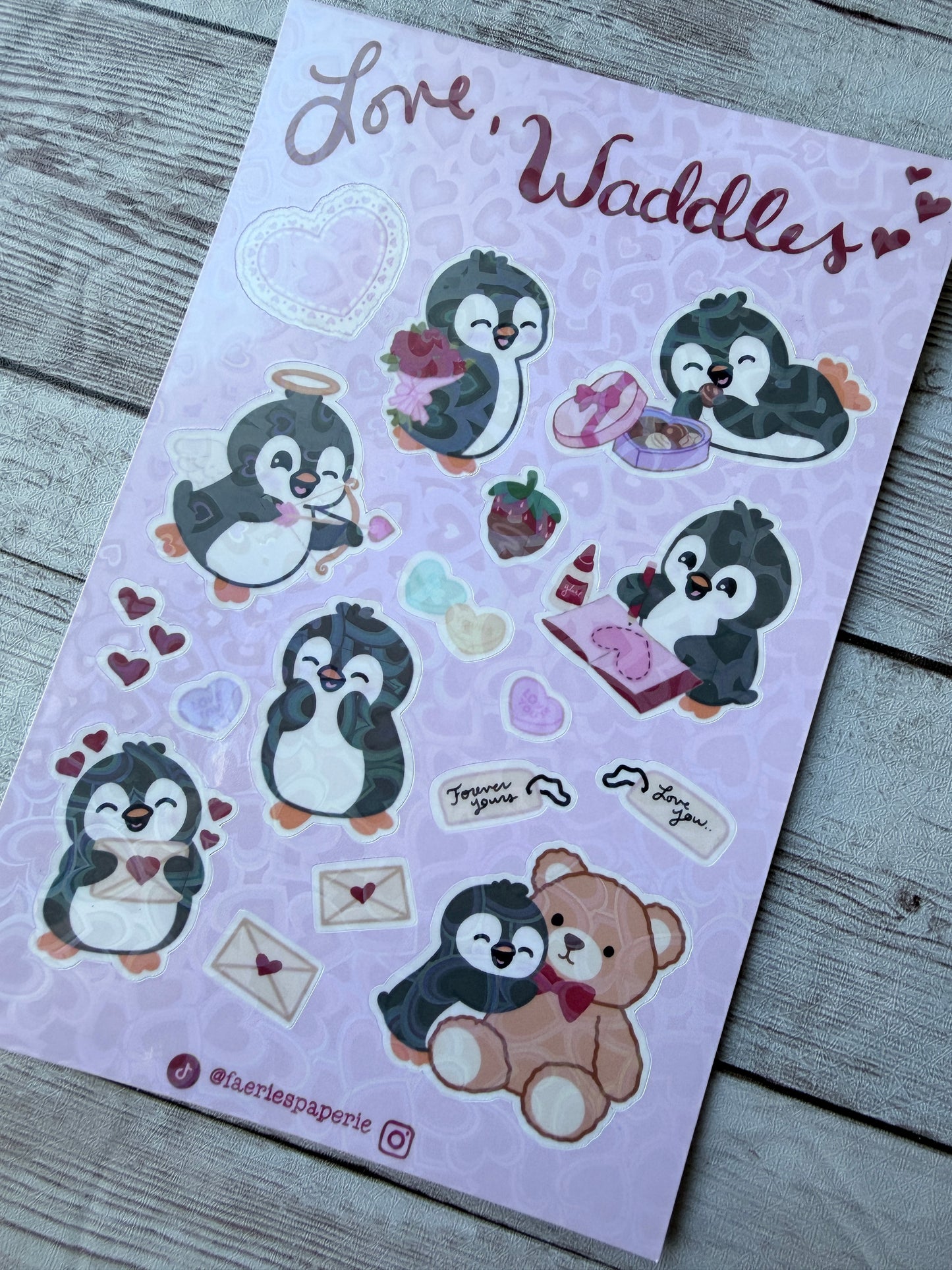 Love, Waddles Classic Sticker Sheet