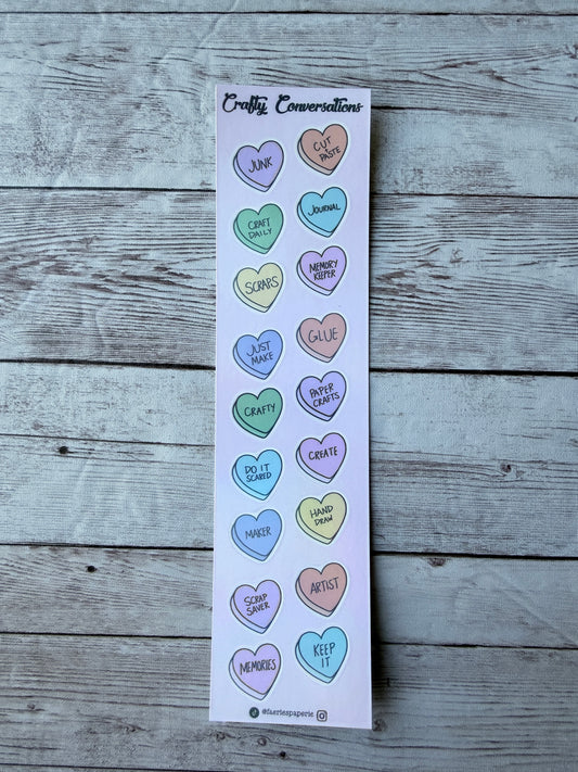 Crafty Conversations Skinny Sticker Sheet