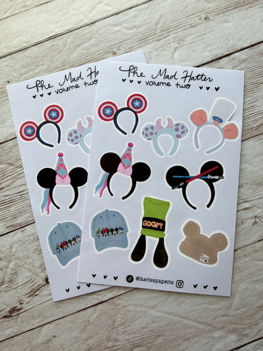 The Mad Hatter Volume 2 Classic Sticker Sheet