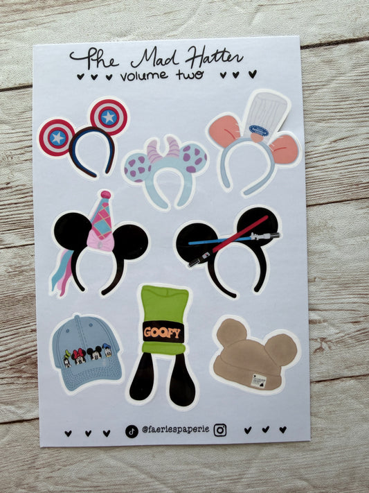 The Mad Hatter Volume 2 Classic Sticker Sheet