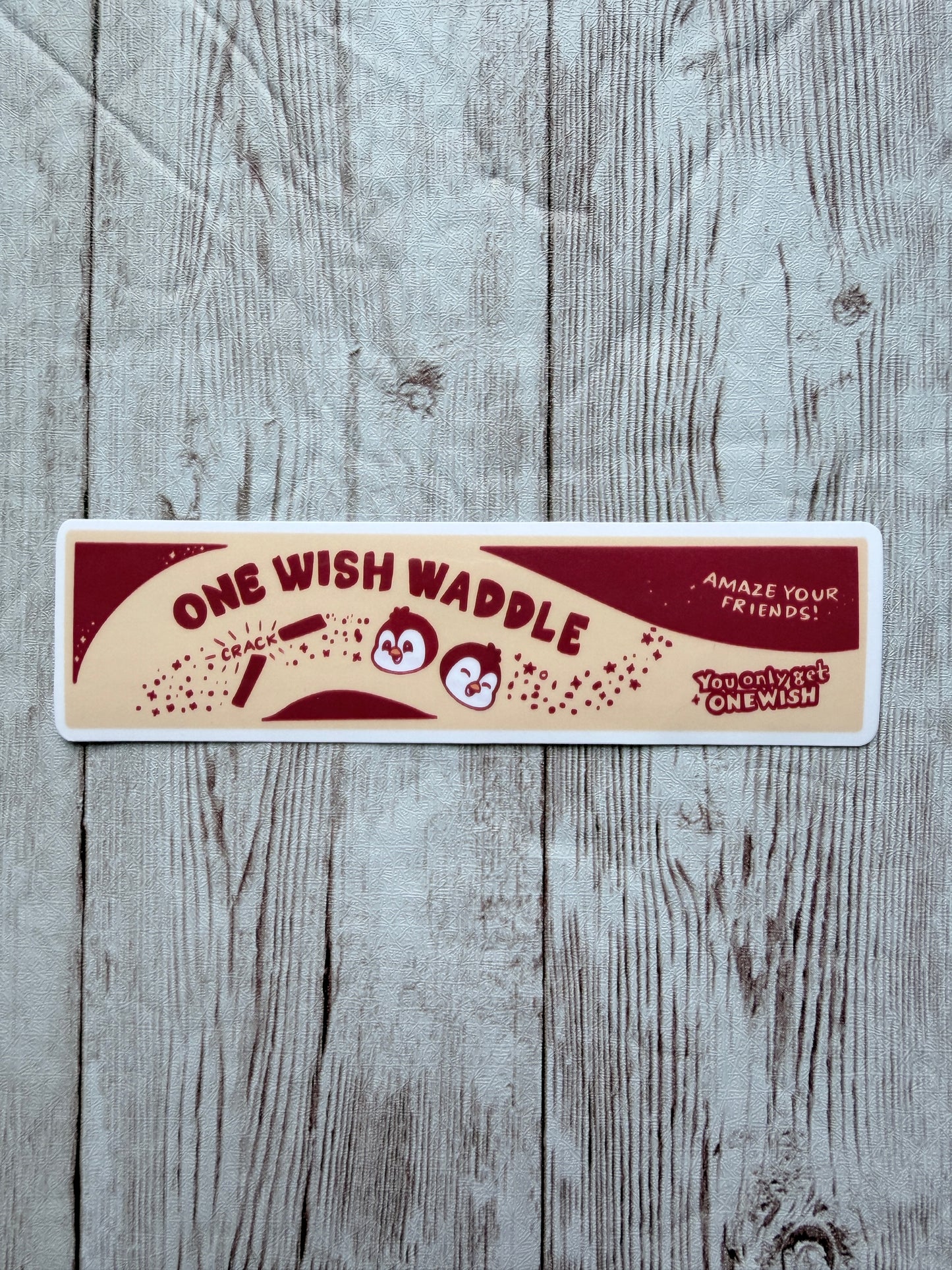 One Wish Waddle Vinyl Sticker