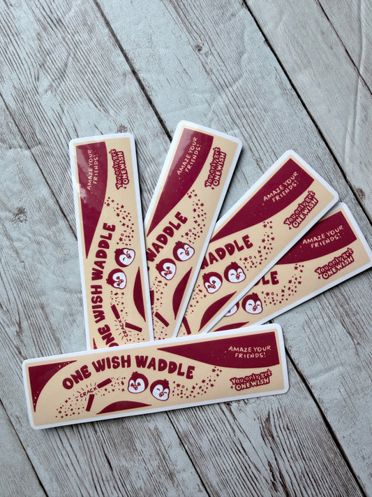 One Wish Waddle Vinyl Sticker