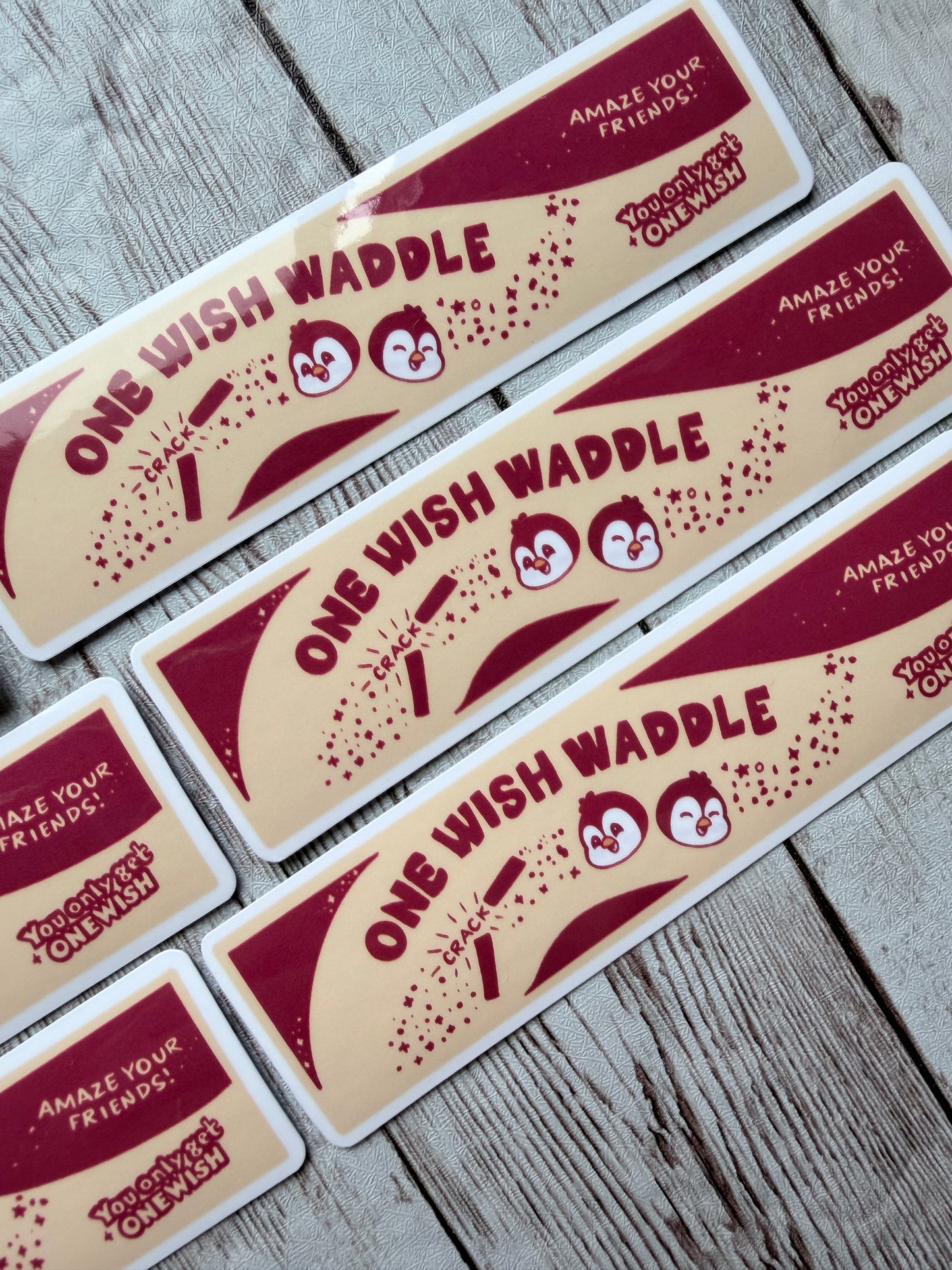 One Wish Waddle Vinyl Sticker
