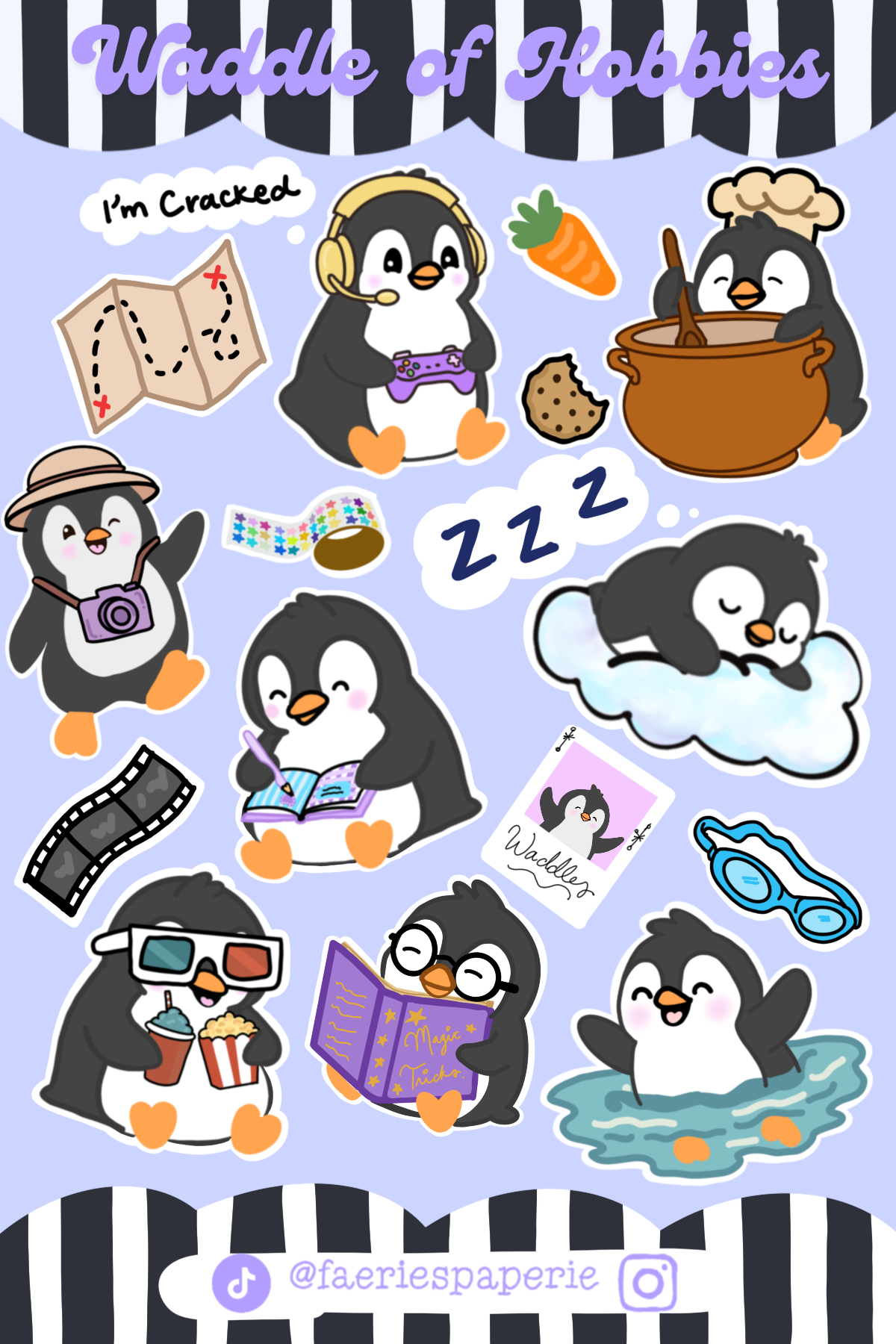 Waddle Of Hobbies Classic Sticker Sheet